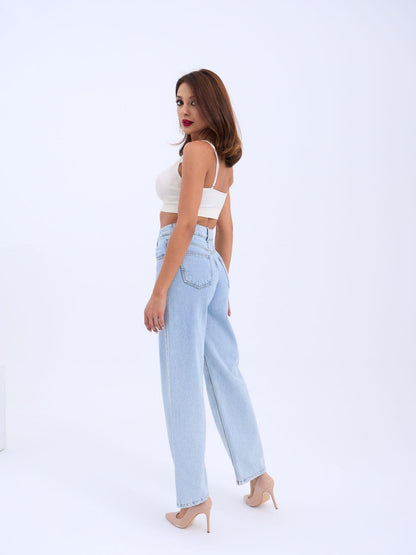 6491 DENİM WIDE LEG-AÇIK MAVİ