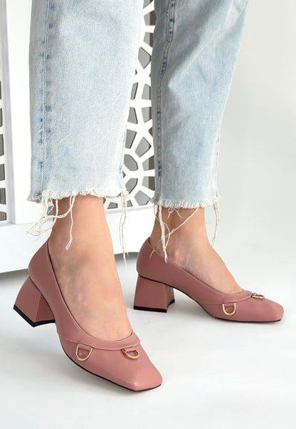 Cande Pudra Cilt Topuklu Ayakkabı