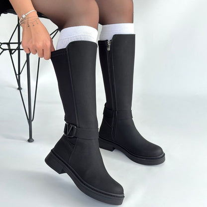 Diona Siyah Nubuk Çizme