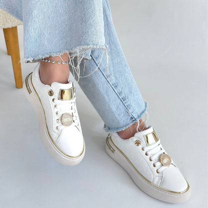 Jlar Beyaz Cilt Bağcıklı Spor Ayakkabı