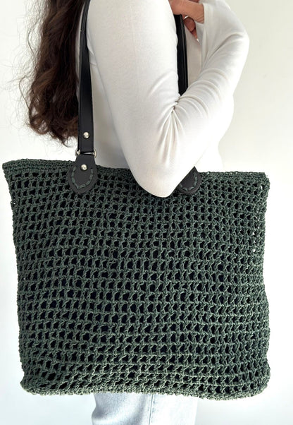 Loty Yeşil Örgü Çanta