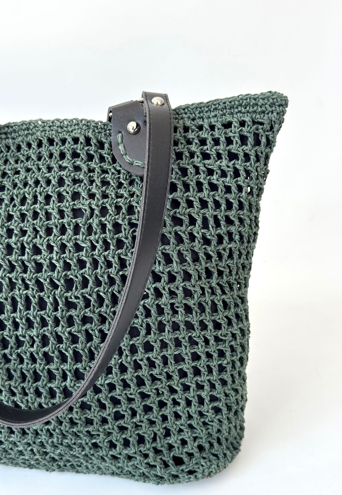 Loty Yeşil Örgü Çanta