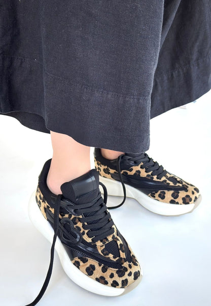 Mark Leopar Süet Bağcıklı Spor Ayakkabı