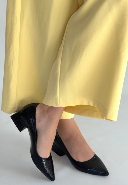 Meort Siyah Rugan Topuklu Ayakkabı