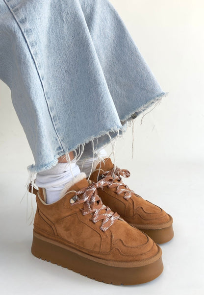 Muden Taba Süet Bağcıklı Bot