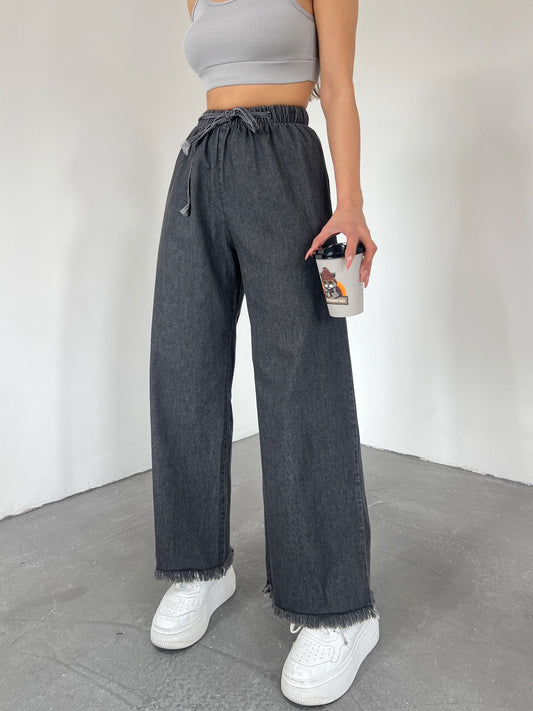 Paçası Püsküllü Palazzo Pantolon