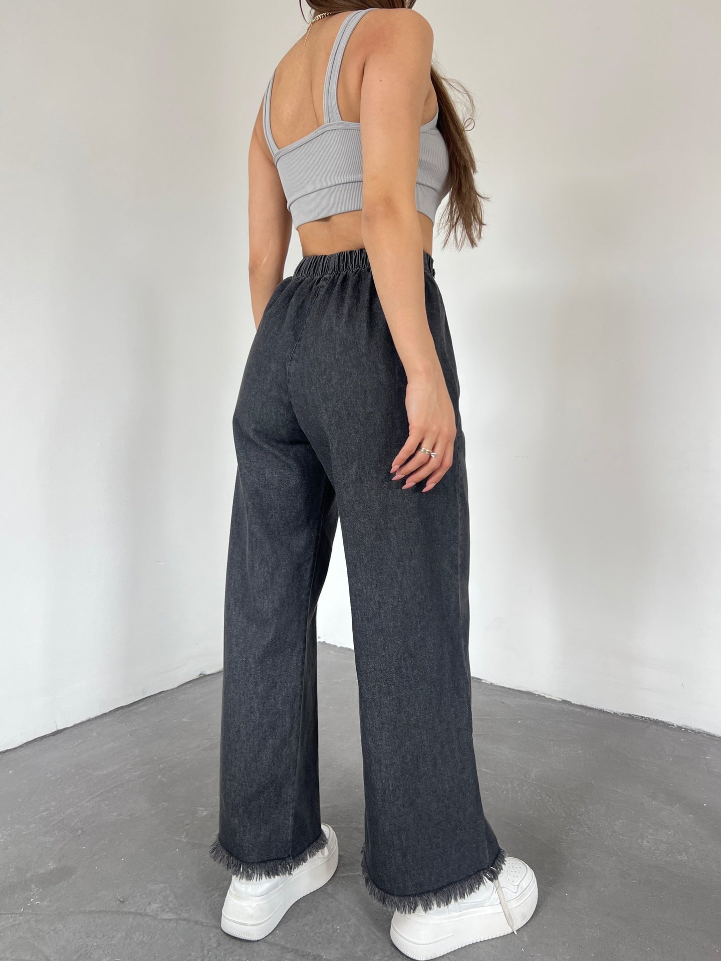 Paçası Püsküllü Palazzo Pantolon